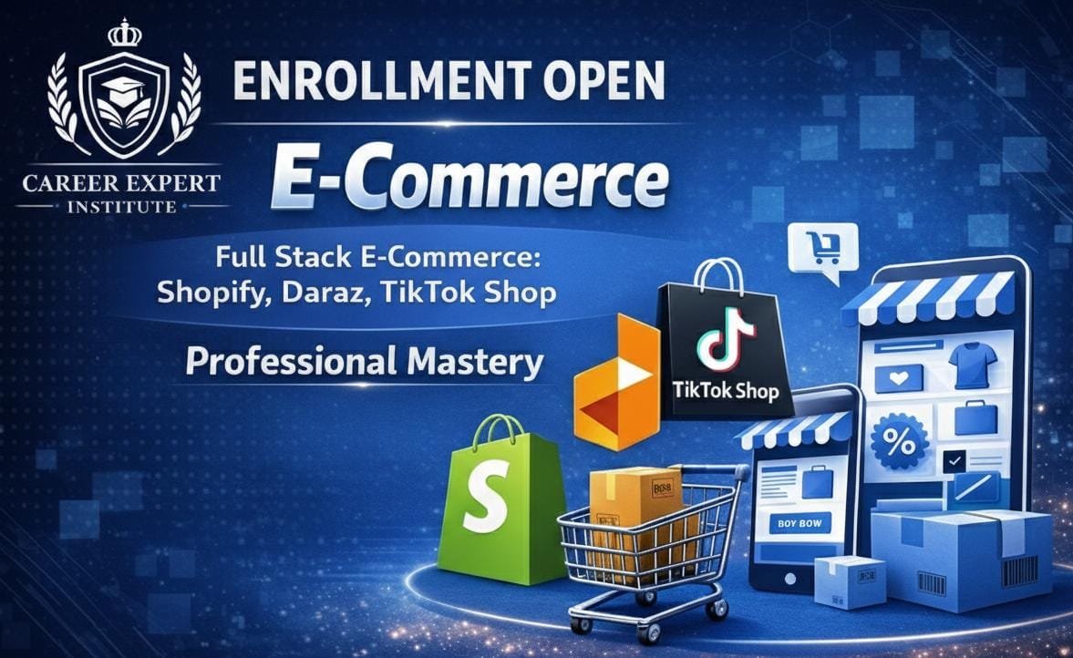 Full Stack E-Commerce: Shopify ( Local + International), Daraz, TikTok Shop